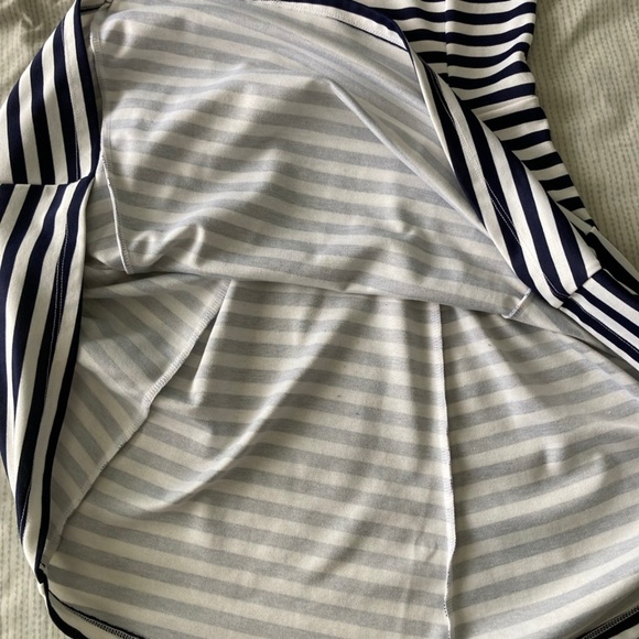 H&M Divided Navy Blue and White Sized US 4 Skater Striped Dress - Picture 13 of 13